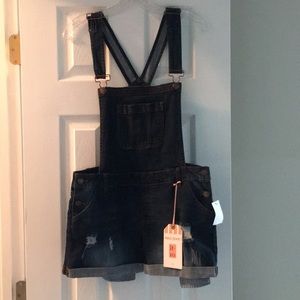Denim Short Overalls